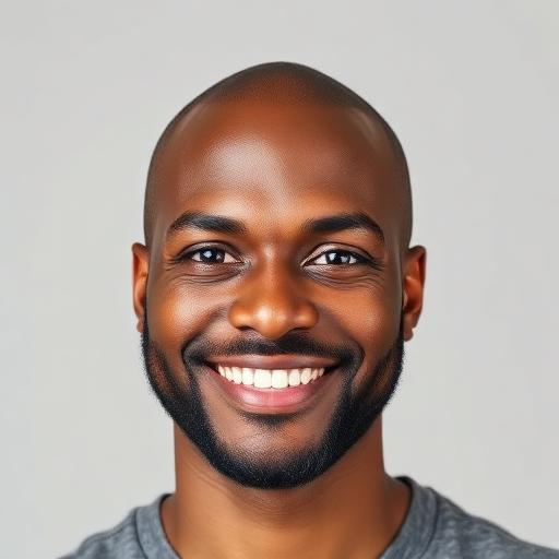 Portrait of a smiling Resizely user with a short beard