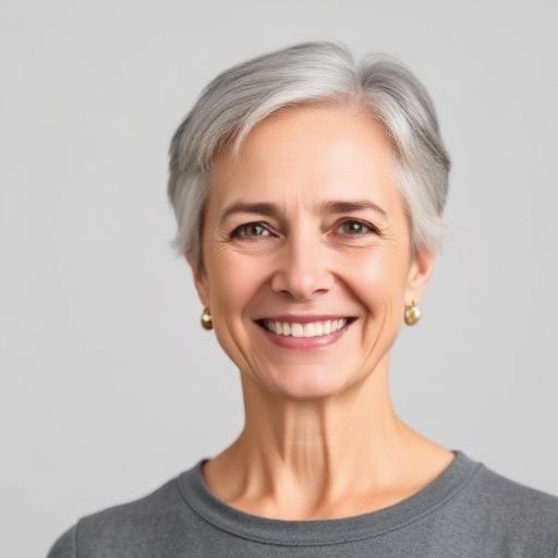 Portrait of a Resizely user with short grey hair